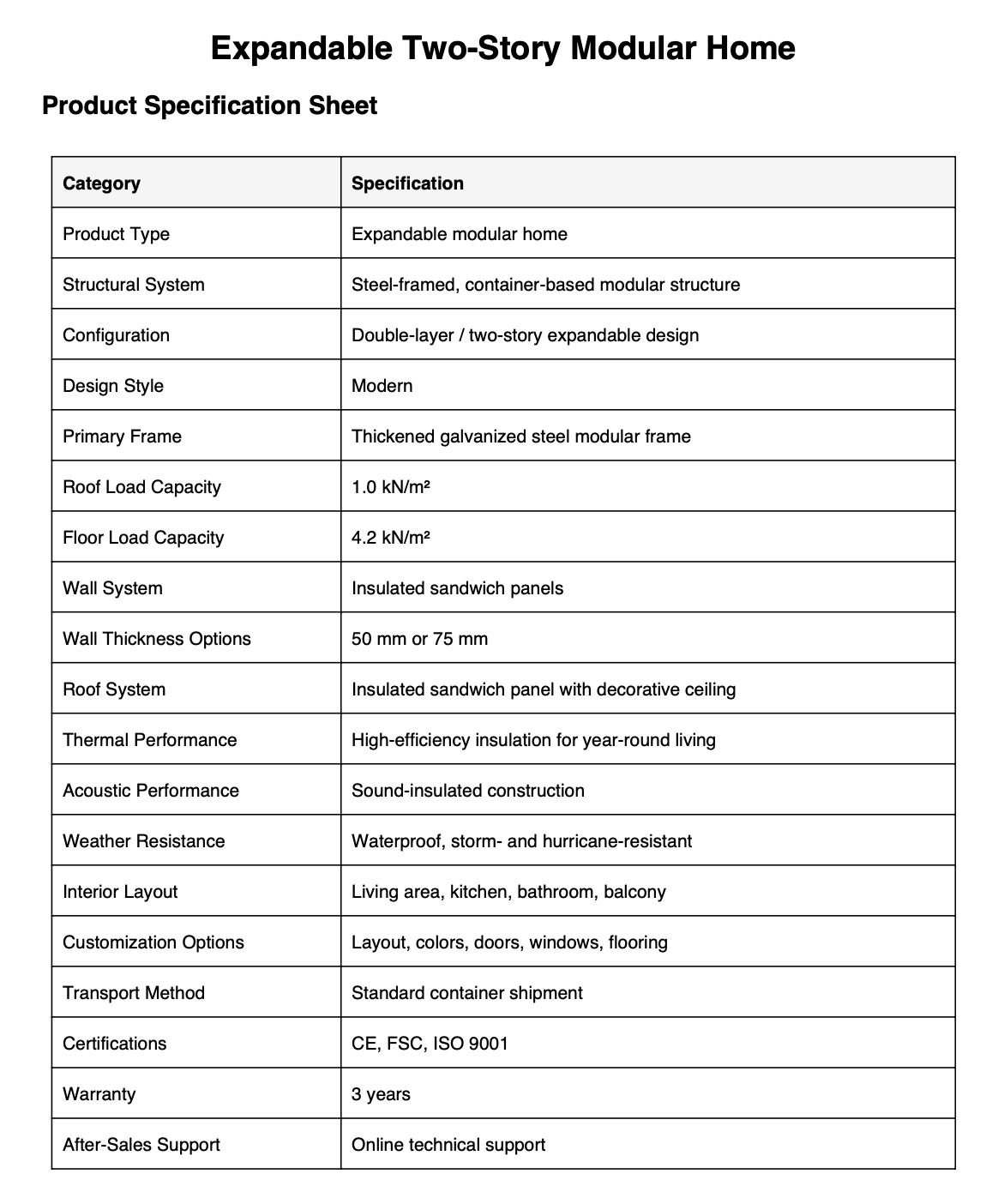 Expandable Two-Story Modular Home – Steel-Framed, Insulated, Turnkey Living