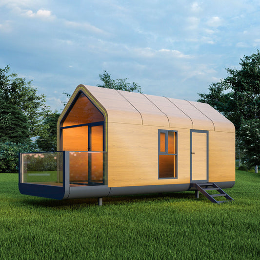 Luxury Prefab Mobile Cabin – Eco-Friendly Aluminum Tiny Home for Resort, Airbnb, or Off-Grid Living