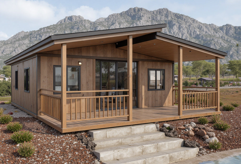 Modern 2 Bedroom Expandable Prefab Home, Cabin-Style Modular House