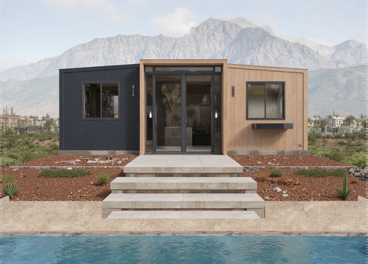 Vista Series: Designer Slate & Wood Expandable Prefab Unit