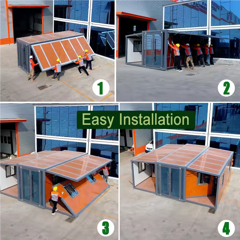 Modern Panel-Finish Expandable Home Prefab Tiny Home, Living Unit