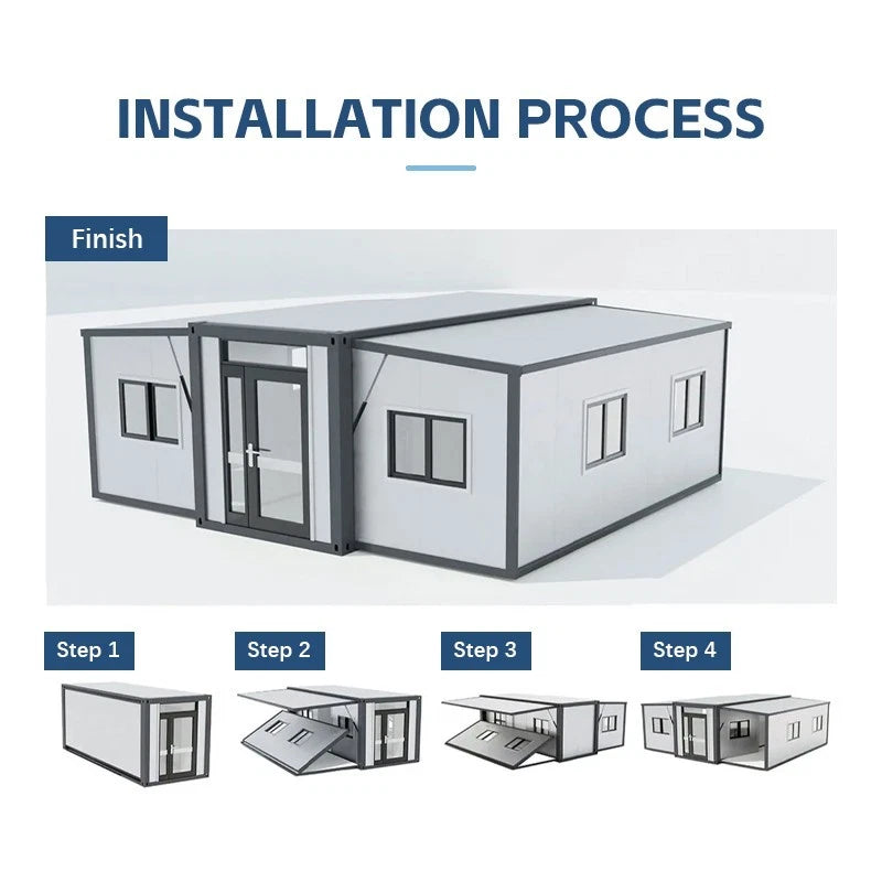40FT 2BR/1BA Modular House Prefab Villa Office Unit
